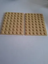 Ne 268 2x Lego Plate 6x8.  3036 Beige