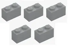 LEGO 5x brick 1x2 medium stone grey 3004 4211388 building block new basic building block grey