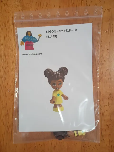Lego Friends frnd418 LIZ Micro Doll Yellow Dress w/ Star From Set # 41449