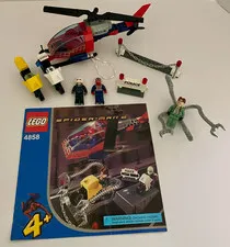 RARE LEGO 4858 SPIDER-MAN Doc Ock's Crime Spree Complete Set w/Manual - No Box