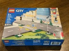 New Set LEGO City Road Plates 60304 - Building Toy Set, Traffic Lights, Trees