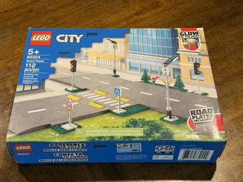 New Set LEGO City Road Plates 60304 - Building Toy Set, Traffic Lights, Trees