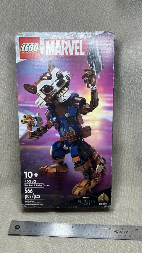 Lego Marvel Guardians Of The Galaxy Rocket Raccoon W Baby Groot Minifigure 76282