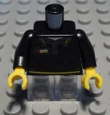 Lego Figure Accessories Top Torso Black With Decor