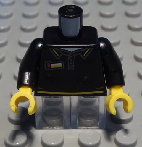 Lego Figure Accessories Top Torso Black With Decor