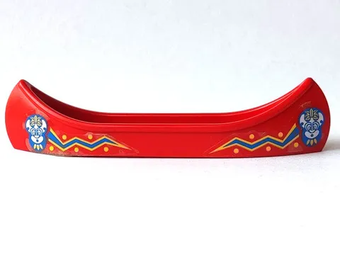 LEGO Boat, Canoe with Islanders Pattern on Both Sides (Stickers)  inv.654