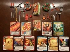 LEGO Ninjago 9591 NRG KAI vs CHOKUN Spinners Weapon Pack 100% Complete w Cards