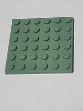 LEGO Parts ● Sand Green Plate 6 x 6 Square ● # 3958 ● QTY 1