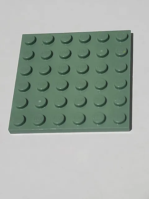 LEGO Parts ● Sand Green Plate 6 x 6 Square ● # 3958 ● QTY 1