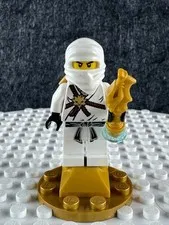 LEGO Ninjago Zane NJO0001 Golden Weapons White Ninja Retired Minifigure