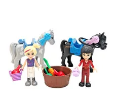 LEGO Friends Horse Show Lot Horses Riders Minidolls Ribbons Equestrian Gear