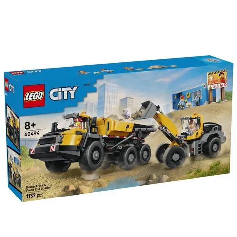 LEGO City Dump Truck & Front End Loader 60494 Building Set Ages 6+