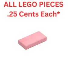 LEGO Tile 1x2 with Groove Pink 3069 - Genuine LEGO Parts Pieces Bulk