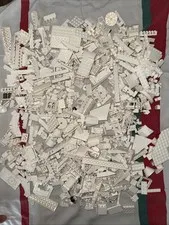 Lot Of 2 LBS Lego White Parts Pieces Bricks Base Plates
