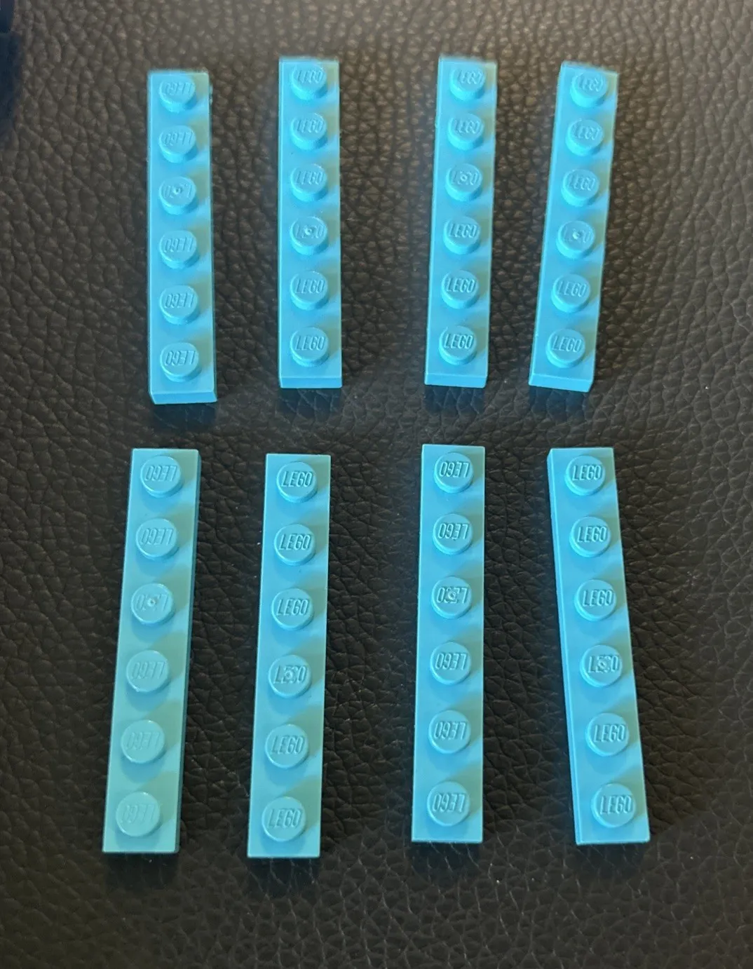 Lego 1x6 Plate Lot 8 Part #3666 Flat Medium Azure