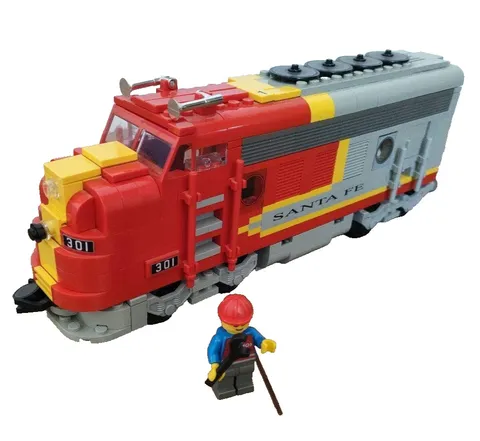 LEGO 10020 Santa Fe Super Chief Trains 9V 2002 Missing without Box