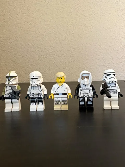 LEGO Star Wars Minifigures, Luke Skywalker, Clone Trooper, Stormstrooper