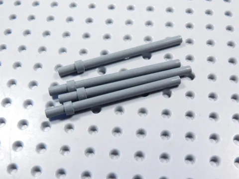 LEGO Lot of 4 Dark Bluish Gray 6L Staffs Weapon Minifig BR