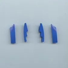 LEGO x 2 Blue Wedge 4 x 1 Left x 2 Right