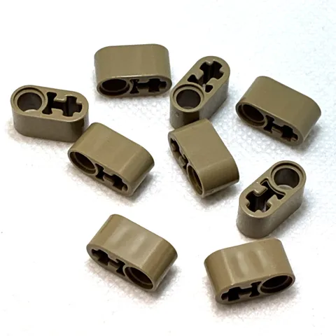 LEGO Parts - Dark  Tan Technic, Liftarm Thick 1 x 2 Axle Hole - No 60483 - QTY 9