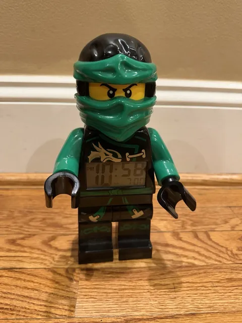 Lego Ninjago Sky Pirates Lloyd Minifigure Alarm Clock Tested & Working, Rare!
