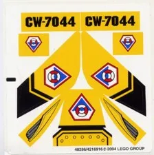 new LEGO Sticker Sheet from Rescue Chopper set 7044