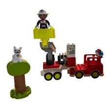 LEGO Duplo Fire Truck 10969 Set with Firefighter Cat and Tree Instructions