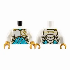 LEGO Minifigure Torso Armor Plates with Gold Ninjago Logogram 'Z' on Front