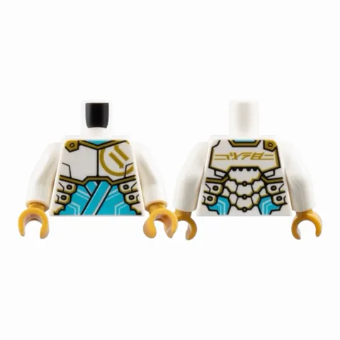 LEGO Minifigure Torso Armor Plates with Gold Ninjago Logogram 'Z' on Front