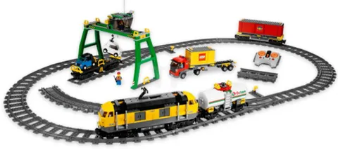 LEGO City Trains Cargo Train 7939 839 pcs Battery Powered w/ Manuals