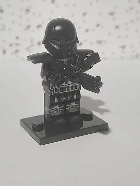 Lego Star Wars Dark Trooper  Phase 3  Mandalorian Custominifig  New Rare W Stand