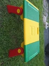 VINTAGE Official LEGO ACTIVITY Folding Legs TABLE Storage Plates portable