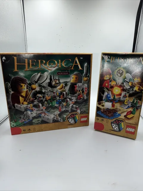 2 Sets LEGO Games: Castle Fortaan (3860) & Heroica Draida 3857 Complete Sets