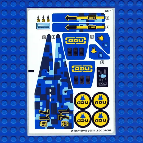 New LEGO Alien Conquest Earth Defense HQ 7066 Sticker Sheet #2 Qty 1