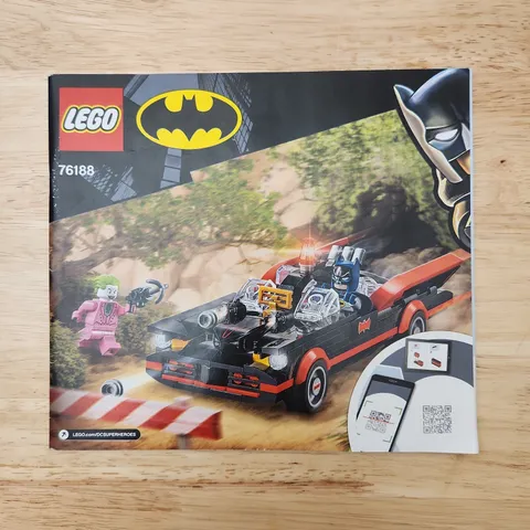 LEGO Batmobile Instruction Manual Only 76188 No Bricks