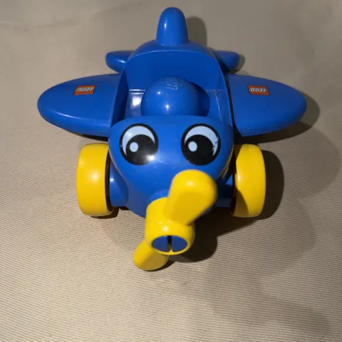 Lego Primo Vehicle Blue Airplane Yellow Propellor & Wheels 2071 My First Plane