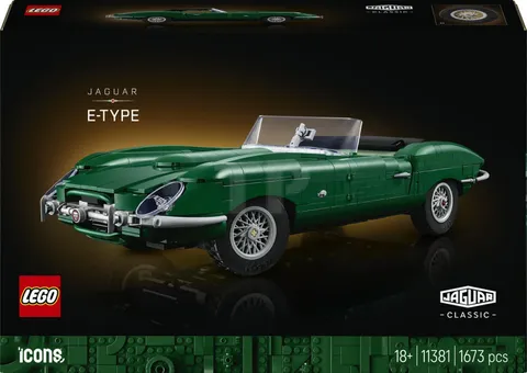 LEGO Icons Jaguar E-Type Building Toy Set 11381 Display Car Model New Gift