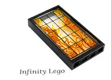 LEGO Black Window Frame 1x4x6 w Flames & Skeletons Pirates of the Caribbean 4195