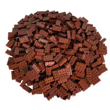2x4 Bricks Building Blocks Red Brown - 3001 NEW! Lot 100x