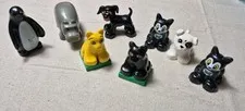 Duplo Lego Lot Of 8 Animals Some Vintage Hipo Dogs Cat Penguin 