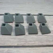 LEGO Parts - Dark Bluish Gray Slope, Inverted 45 2 x 2 Convex - No 3676 - QTY 8