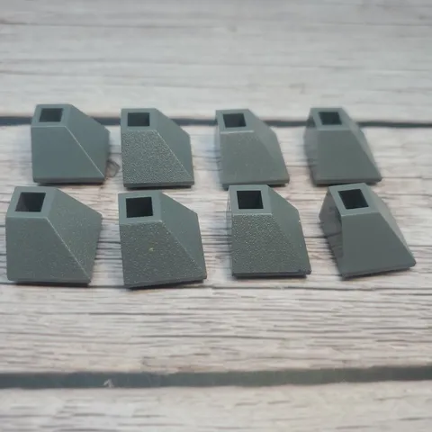 LEGO Parts - Dark Bluish Gray Slope, Inverted 45 2 x 2 Convex - No 3676 - QTY 8