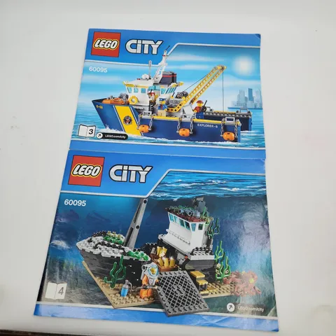Lego City Deep Sea Exploration Vessel  Set 60095 Instruction Manuals 3, 4 Only