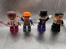 Lego Duplo Figure Lot 4 Doc Mcstuffins, Prisoner, Mr Penguin Construction Worker