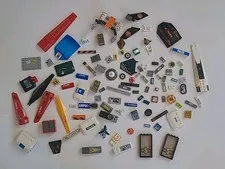 LEGO Printed & Stickered Pieces Lot Tiles Panels Police Money Signs Parts