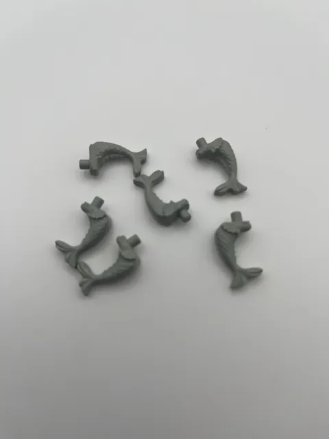 Lego Classic Ninja Ornamental Fish Lot Gray 6x