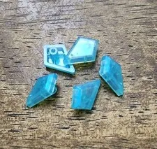 LEGO Satin Trans-Light Blue Tile, 1 x 2 Diamond with Bar. Star Wars QTY 5. 35649