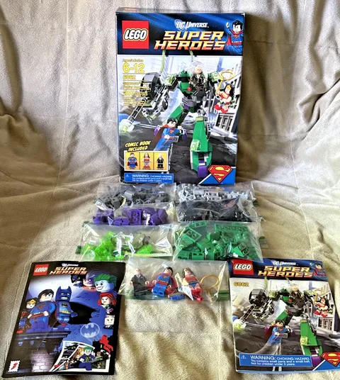 S447-LEGO #6862-SUPER HEROES-SUPERMAN vs POWER ARMOR LEX-207 p-ORIGINAL/COMPLETE
