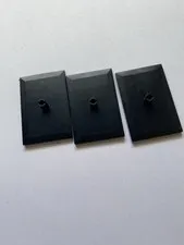 (3) Lego Train Bogie Plates #4092 - Black