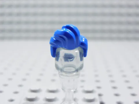 LEGO Blue Short Hair Minifig Pompadour Hairstyle BQ